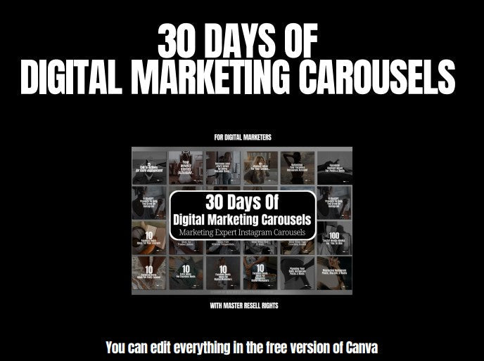 30 Days of Digital Marketing Carousels